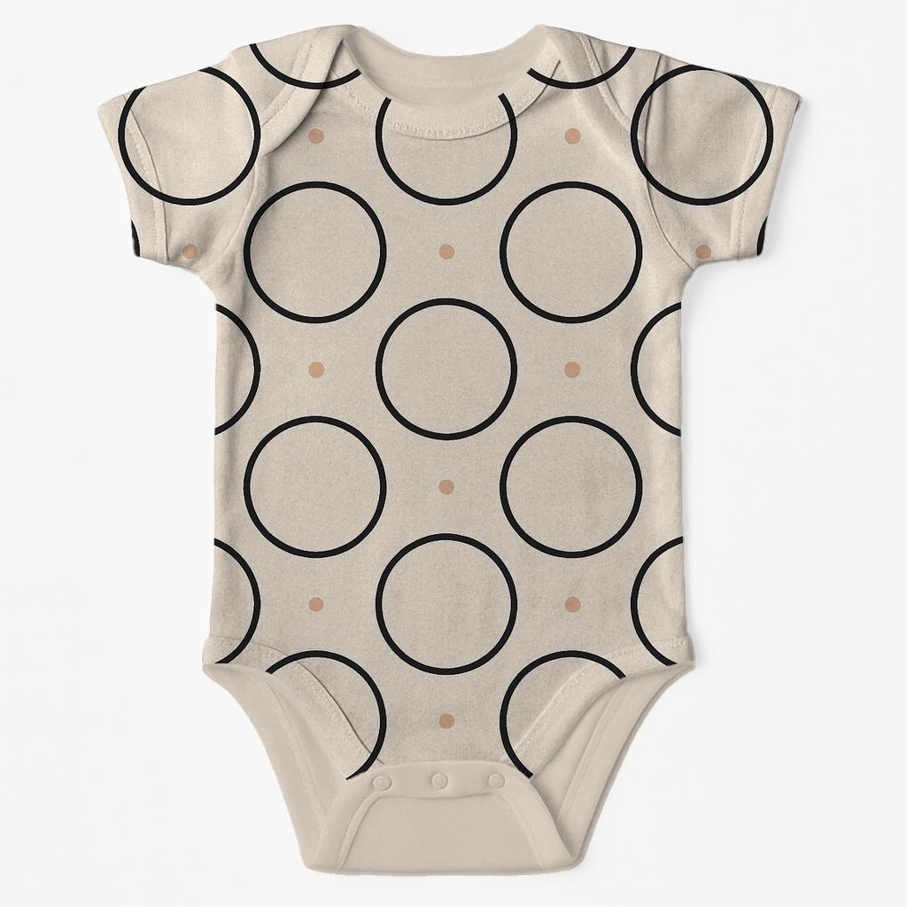 Circle Tile Half Shift personalized infant bodysuits