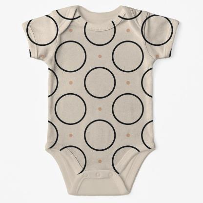 Circle Tile Half Shift personalized infant bodysuits