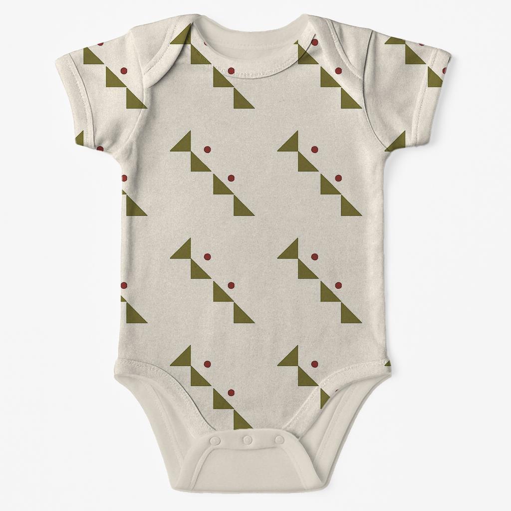 Tri Dot Stair Mosaic sleeveless baby bodysuits
