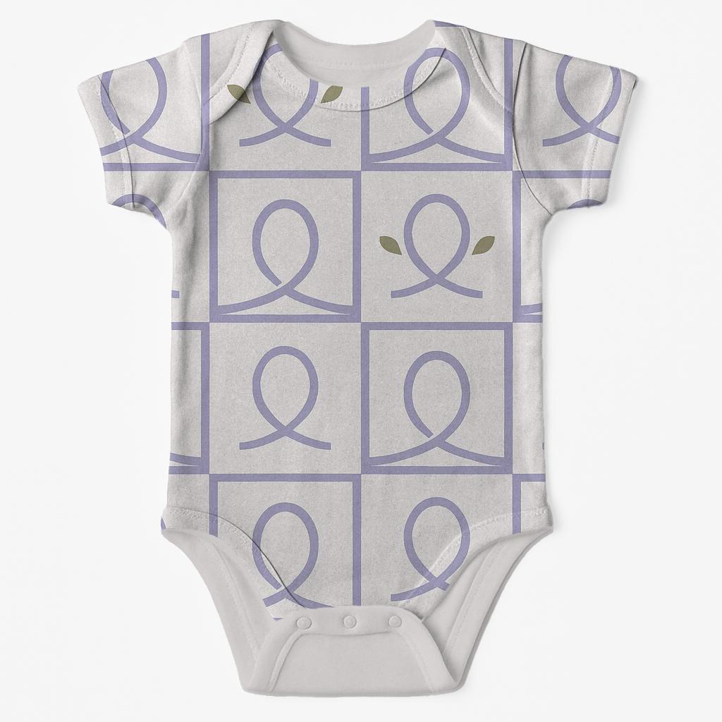 Vine Loop Quilt Blocks organic baby bodysuits