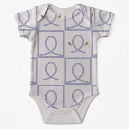 Vine Loop Quilt Blocks organic baby bodysuits