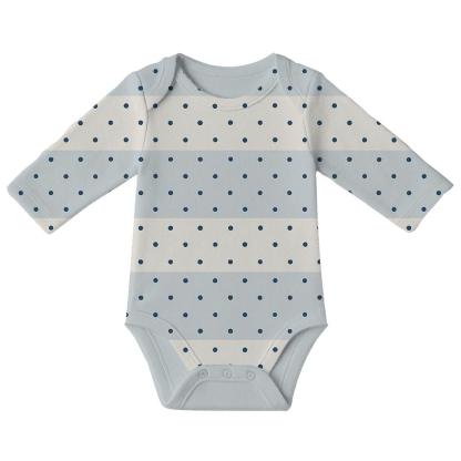 Banded Dot Interval Grid baby bodysuits for newborns