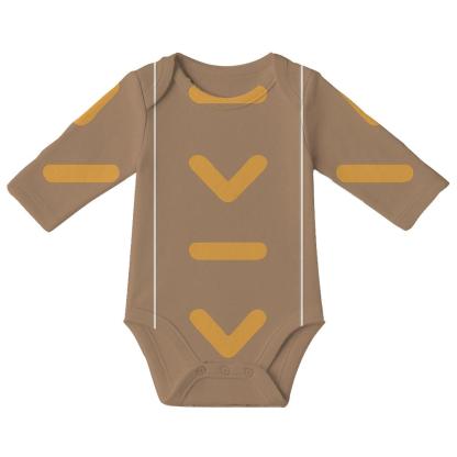 Rounded Chevron Pause baby bodysuits for newborns