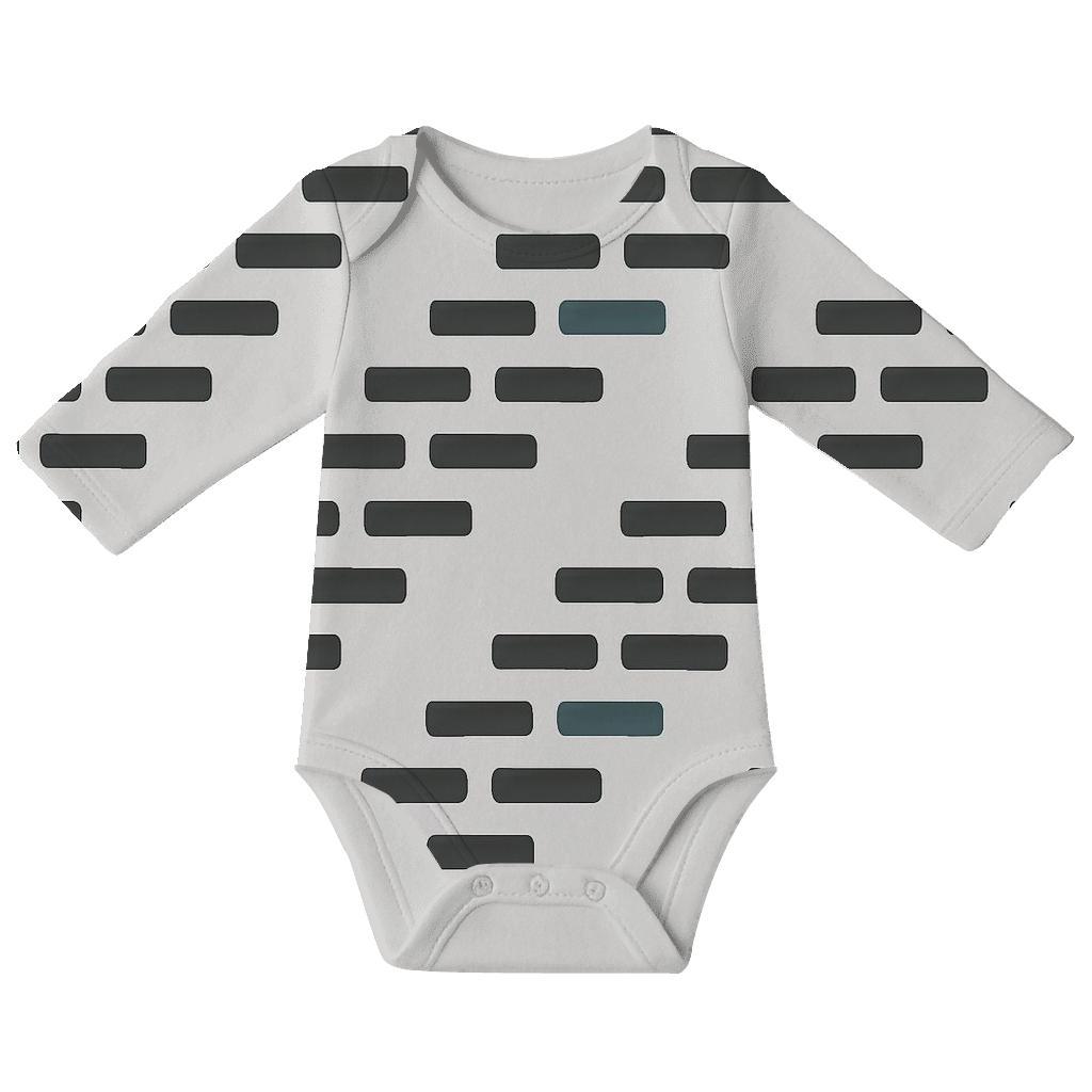 Micro Brick Ripple comfortable snap baby bodysuits
