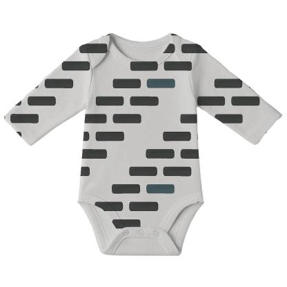 Micro Brick Ripple comfortable snap baby bodysuits