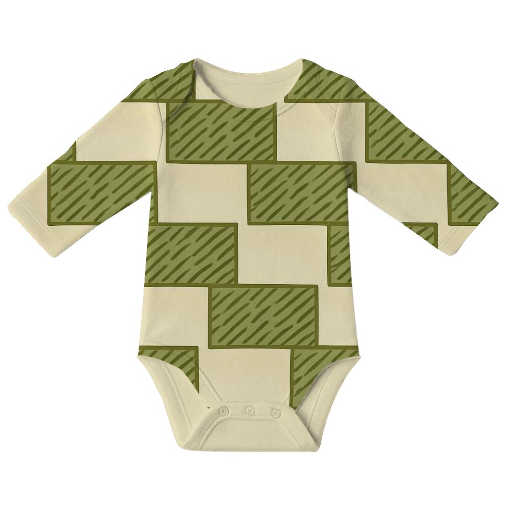 Leaf Hatch Steps unique printed baby bodysuits