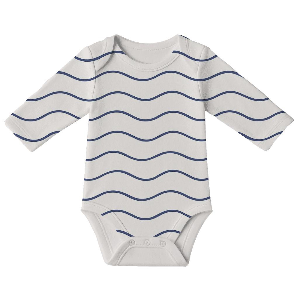 Wave Line Hatch Calm custom baby bodysuits