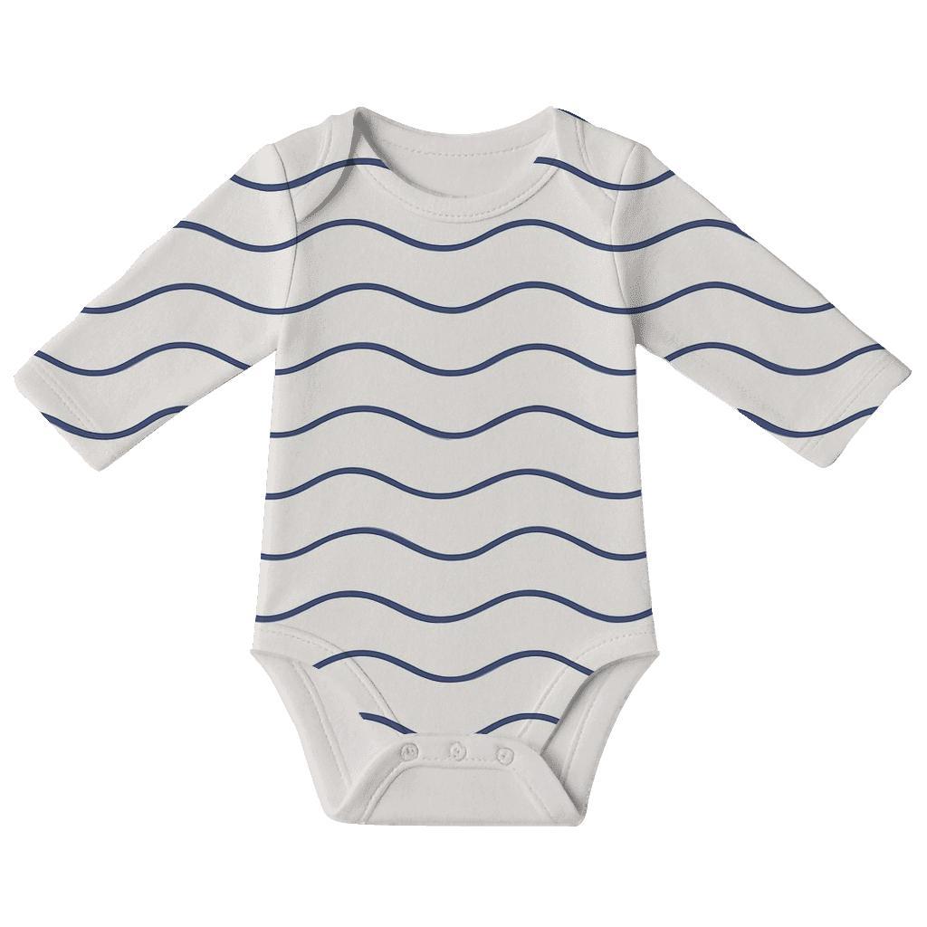 Wave Line Hatch Calm custom baby bodysuits