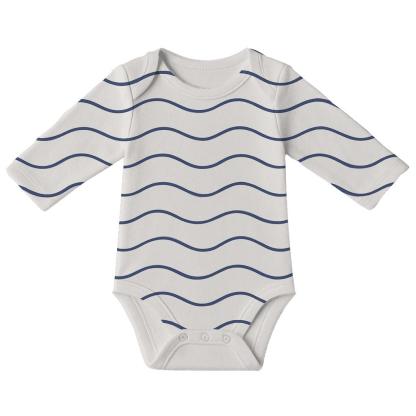 Wave Line Hatch Calm custom baby bodysuits