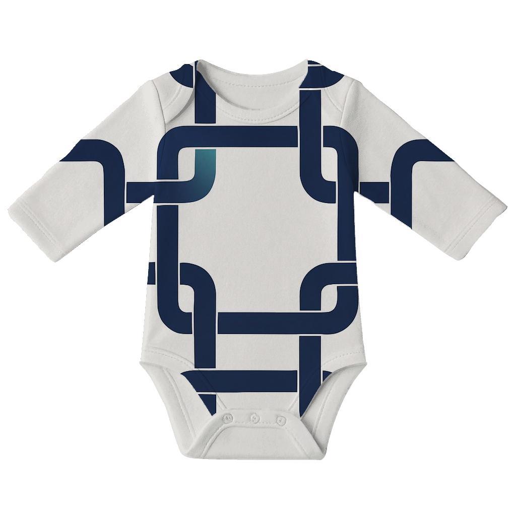Interlace Ribbon Squares custom baby bodysuits