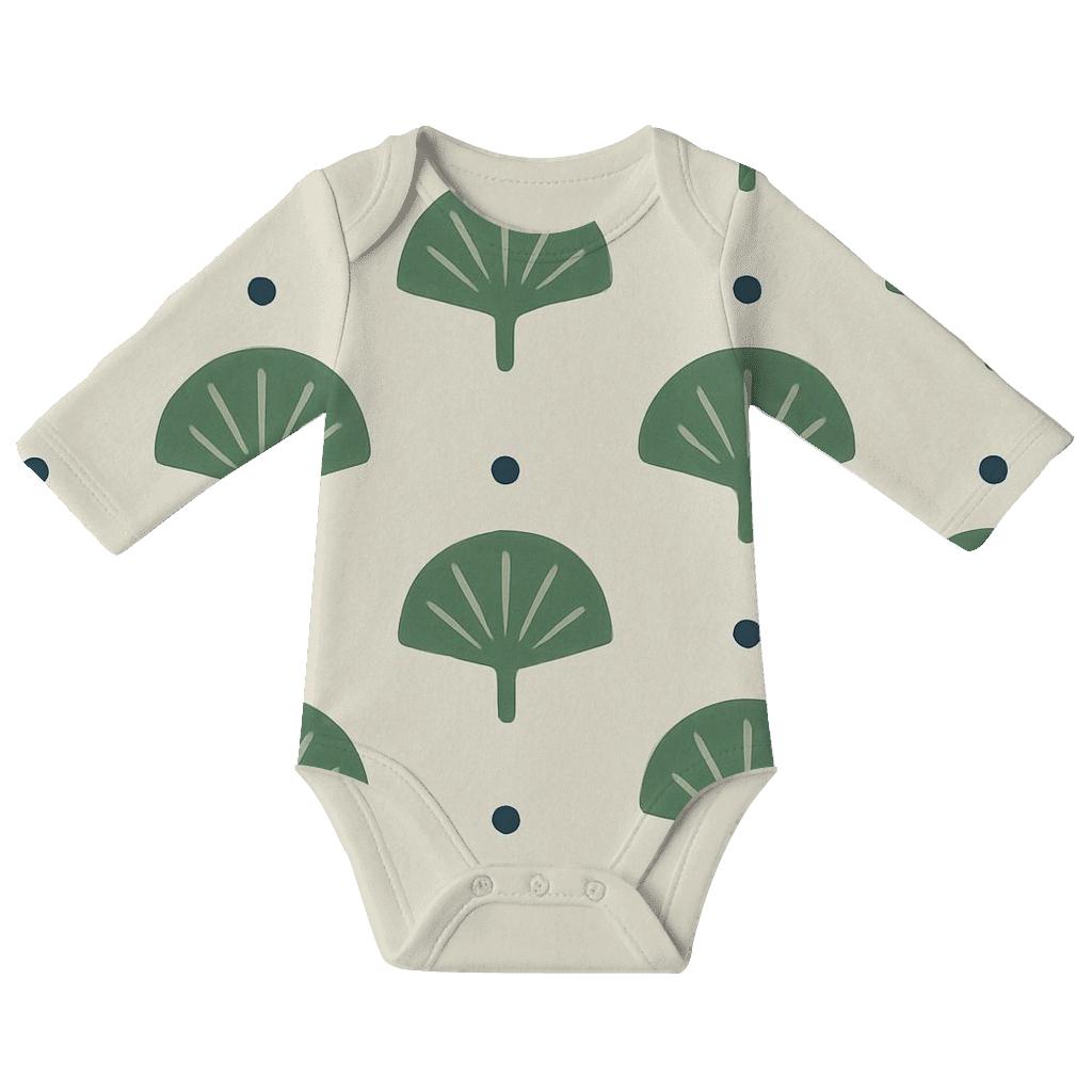 Palm Fan Silhouette Repeat custom baby bodysuits