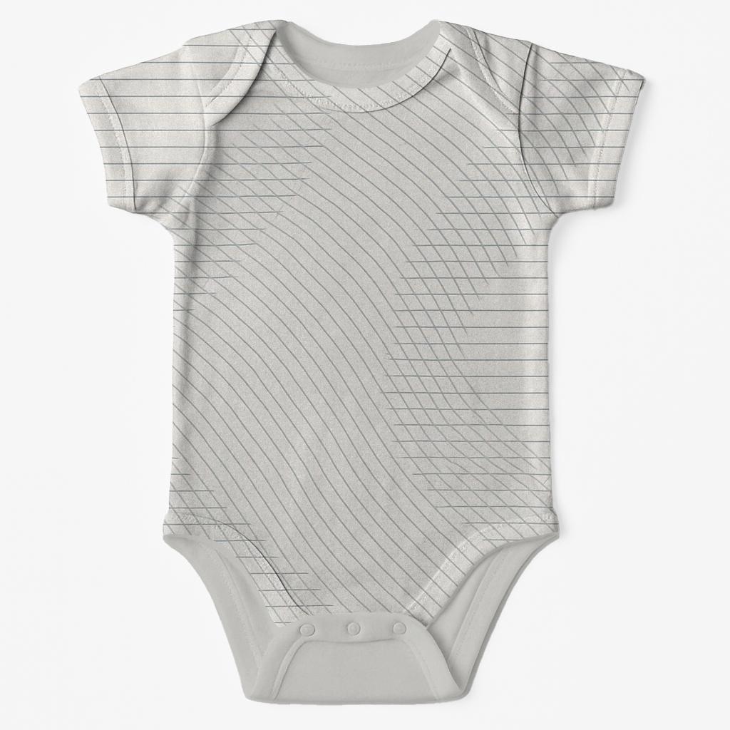 Quiet Moire Lanes organic baby bodysuits