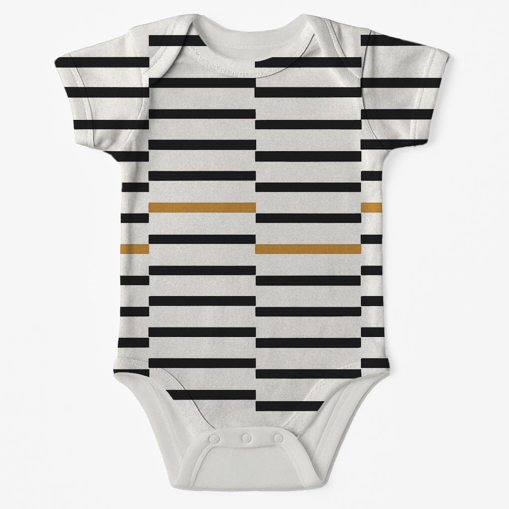 Step Stripe Ledger kimono style baby bodysuits