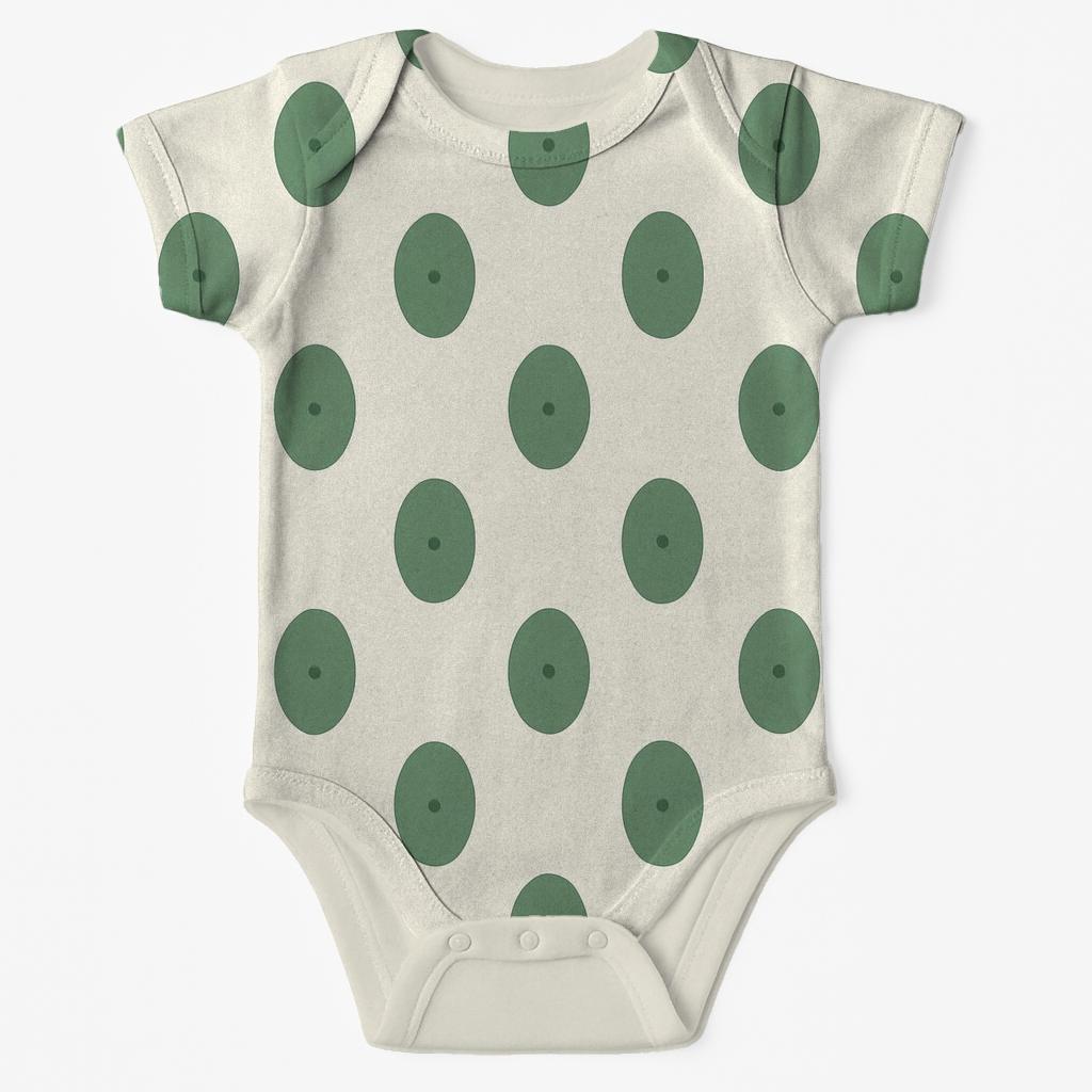 Pod Cell Repeat Simple Ovals soft cotton baby bodysuits