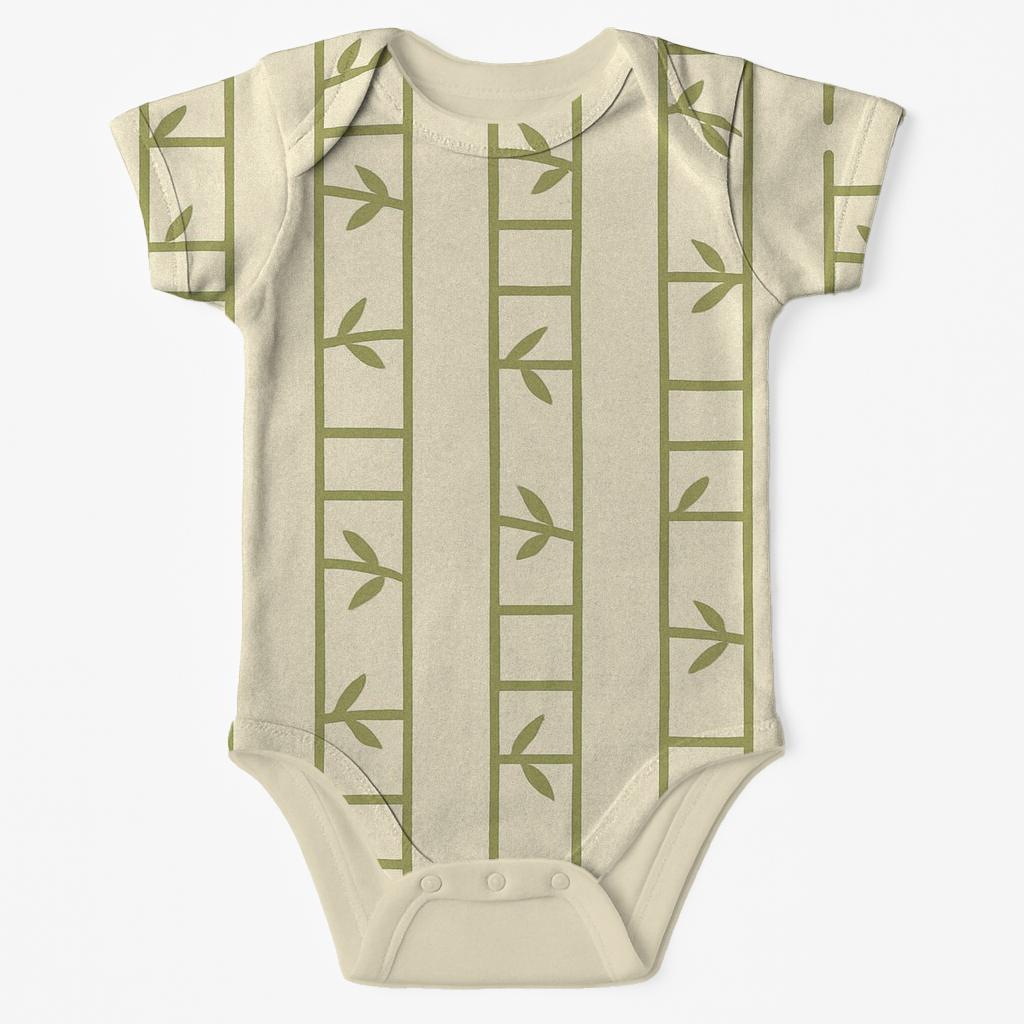 Leaf Hatch Ladder Lines unique printed baby bodysuits