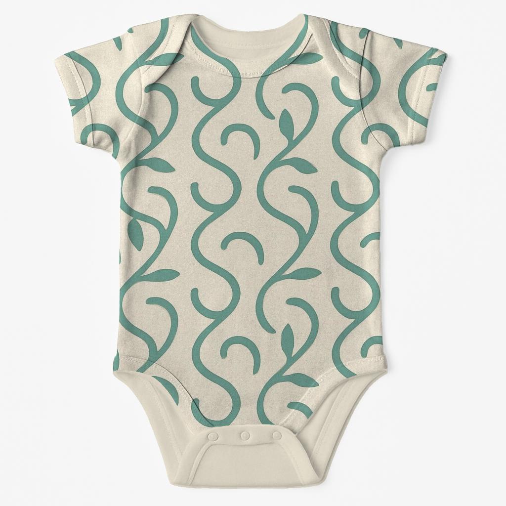 Ripple Vine S Curve Tracks comfortable snap baby bodysuits