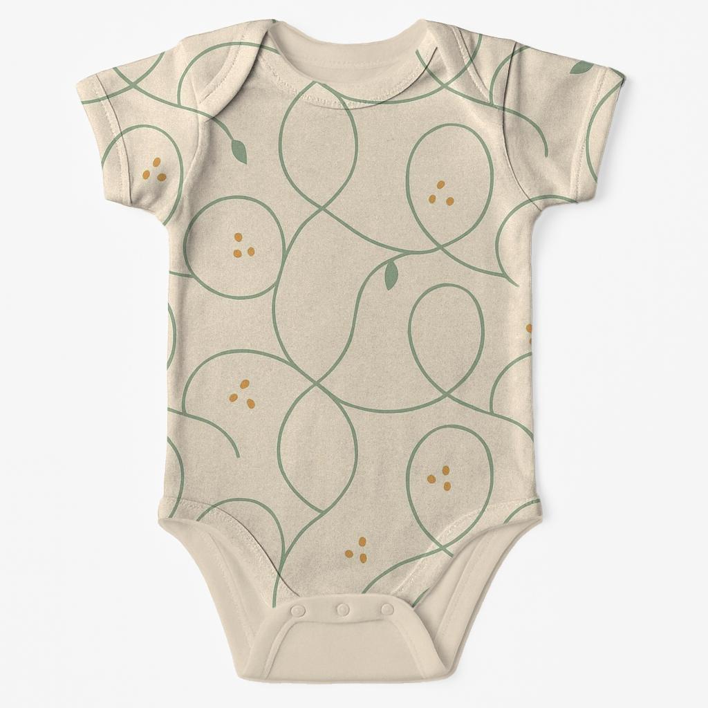 Vine Loop Grid With Seed Dots personalized infant bodysuits