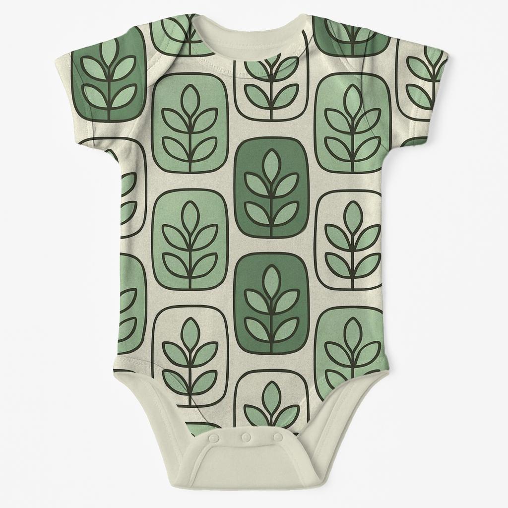 Canopy Tile Quilt organic baby bodysuits