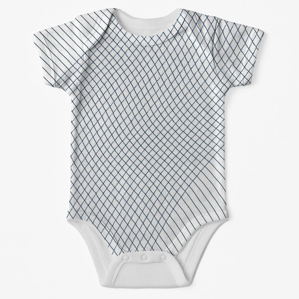 Calm Moire Line Drift comfortable snap baby bodysuits