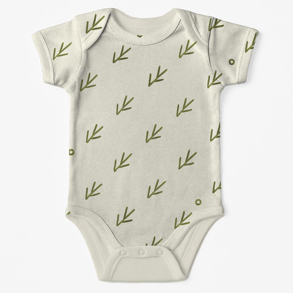 Leaf Hatch Drift organic baby bodysuits