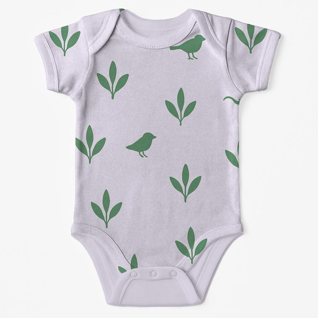 Tiny Creature Silhouette Accents comfortable snap baby bodysuits