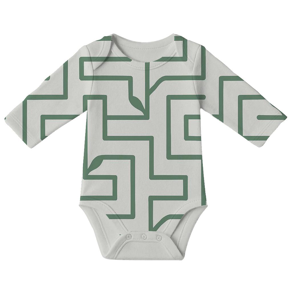 Stem Weave Step Pattern custom baby bodysuits