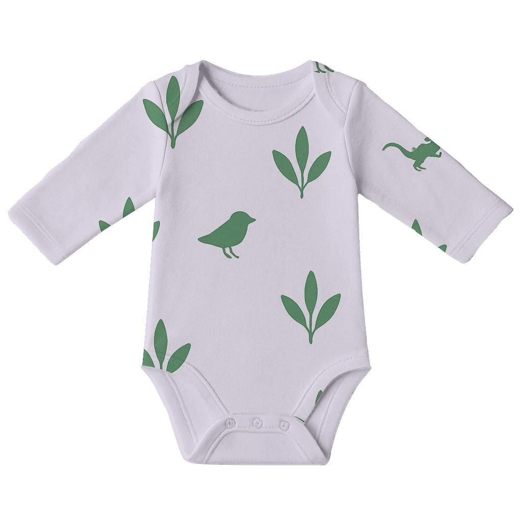 Tiny Creature Silhouette Accents sleeveless baby bodysuits