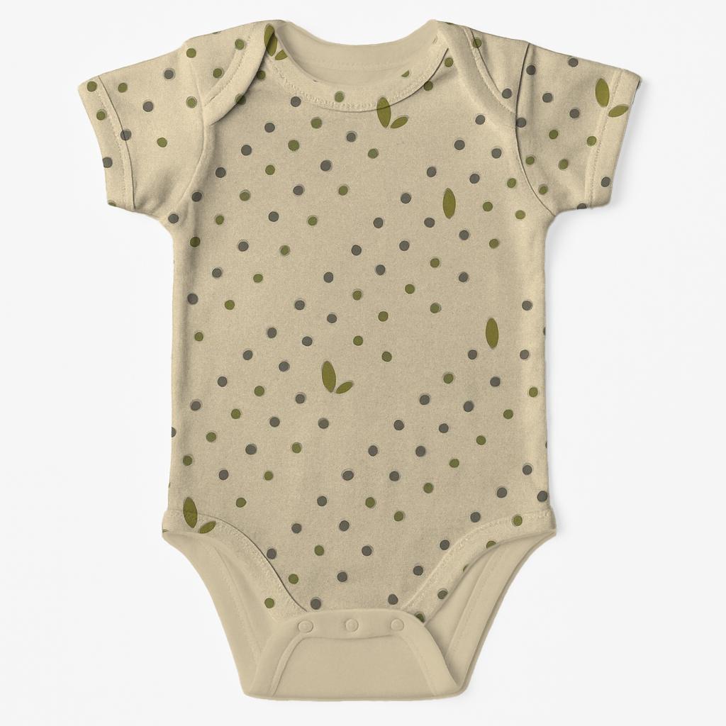 Seed Dot Canopy Drift unique printed baby bodysuits