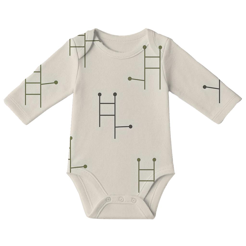 Stem Ladder Step Pattern unique printed baby bodysuits