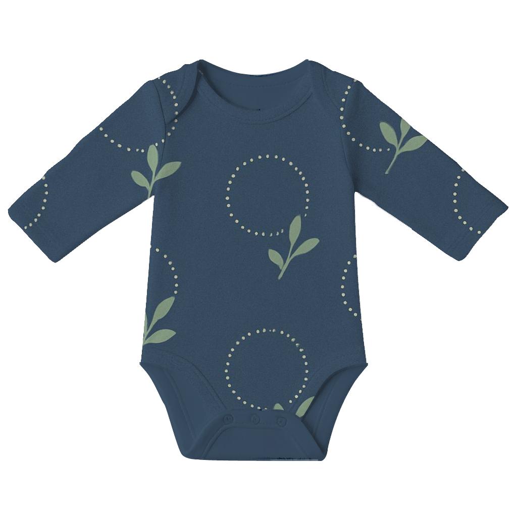 Canopy Dot Halo Sprigs unique printed baby bodysuits