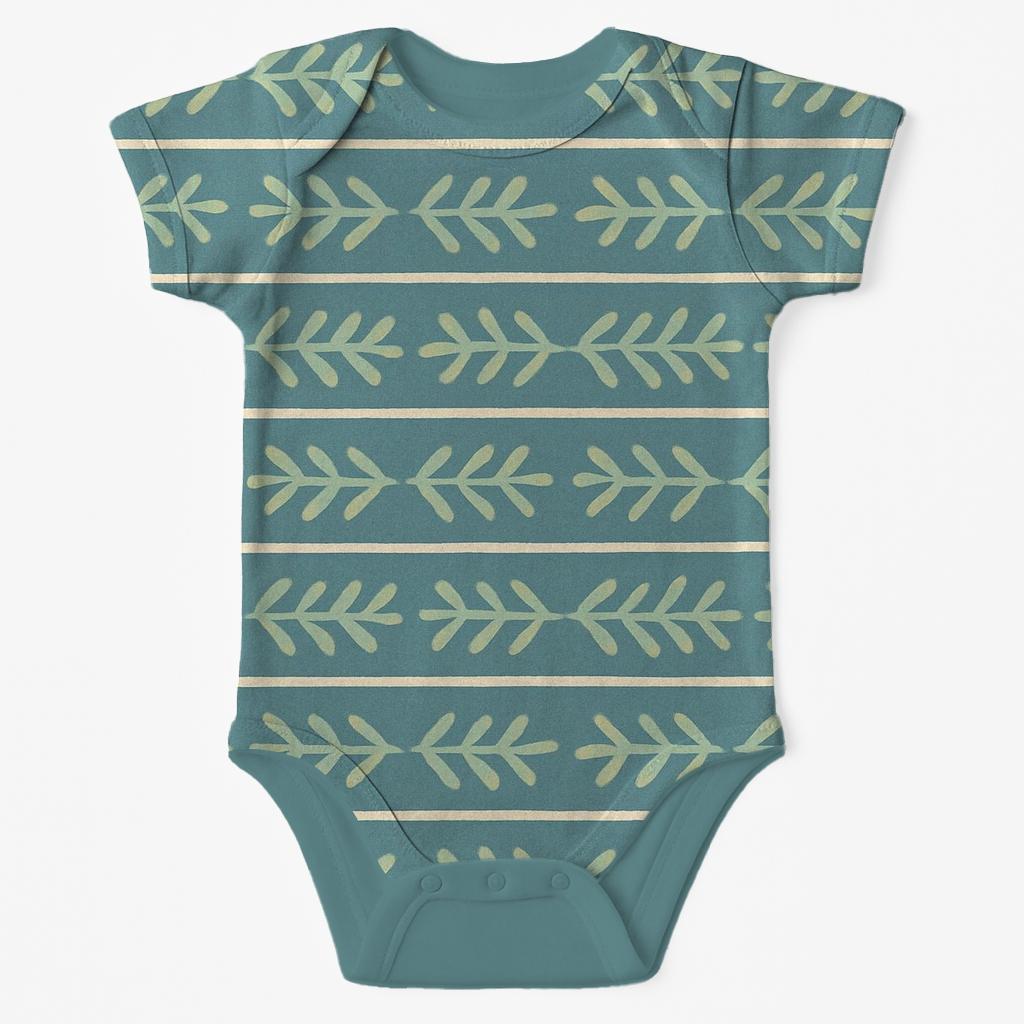 Frond Band Steps soft cotton baby bodysuits