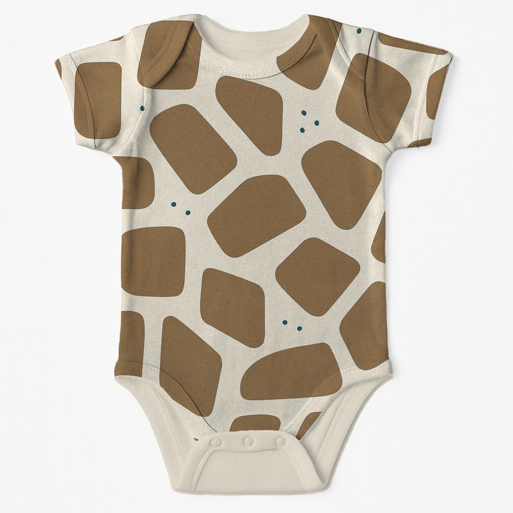 Bark Fragment Mosaic soft cotton baby bodysuits