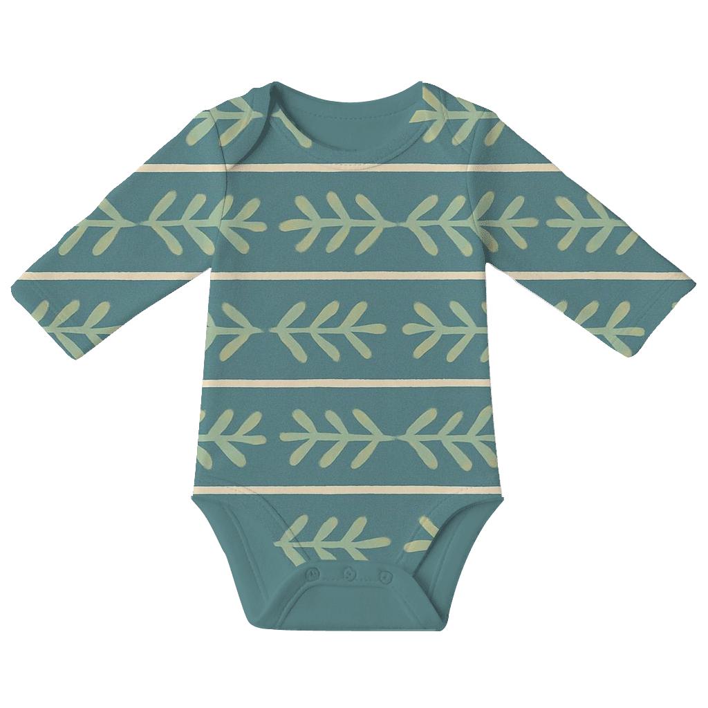 Frond Band Steps sleeveless baby bodysuits