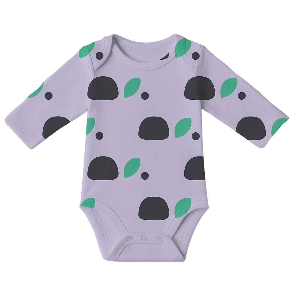 Pebble Leaf Trio Rows sleeveless baby bodysuits