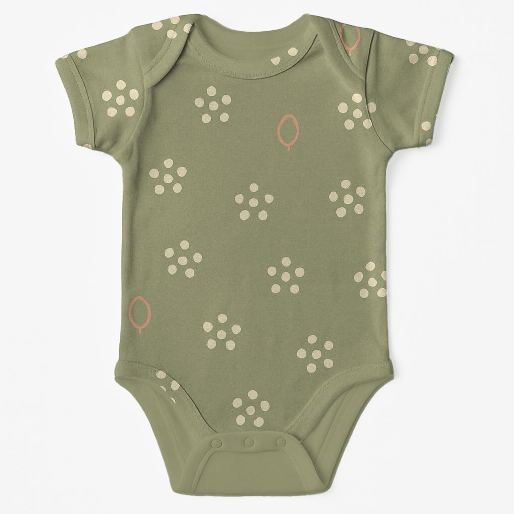 Seed Dot Canopy Calm kimono style baby bodysuits