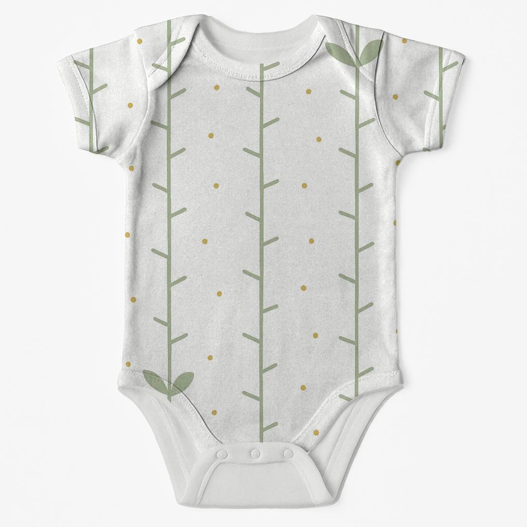 Stem Ladder Sparse Rhythm kimono style baby bodysuits