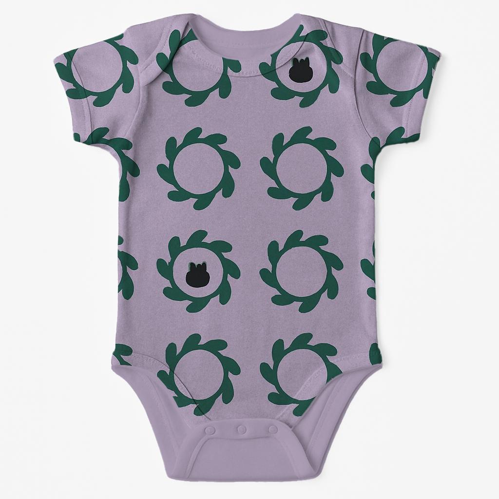 Creature Silhouette Leaf Halo comfortable snap baby bodysuits