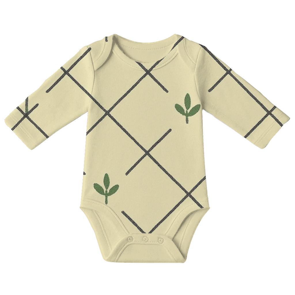 Branch Weave Micro Grid soft cotton baby bodysuits