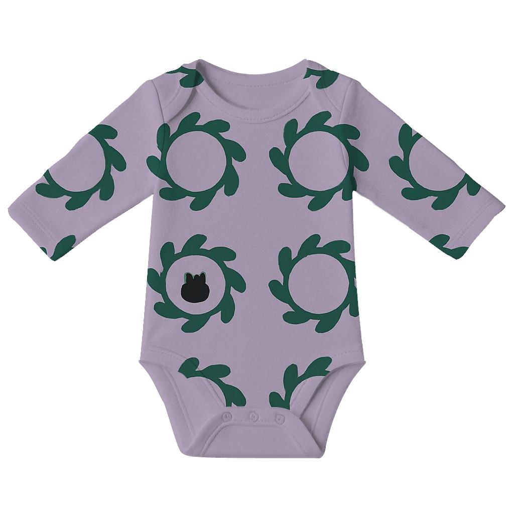 Creature Silhouette Leaf Halo baby bodysuits for newborns