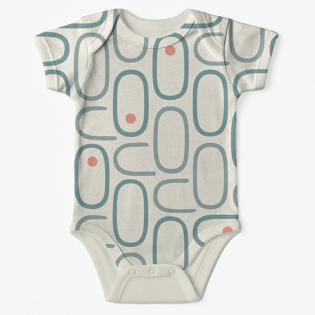 Rounded Pod Cells Repeat custom baby bodysuits