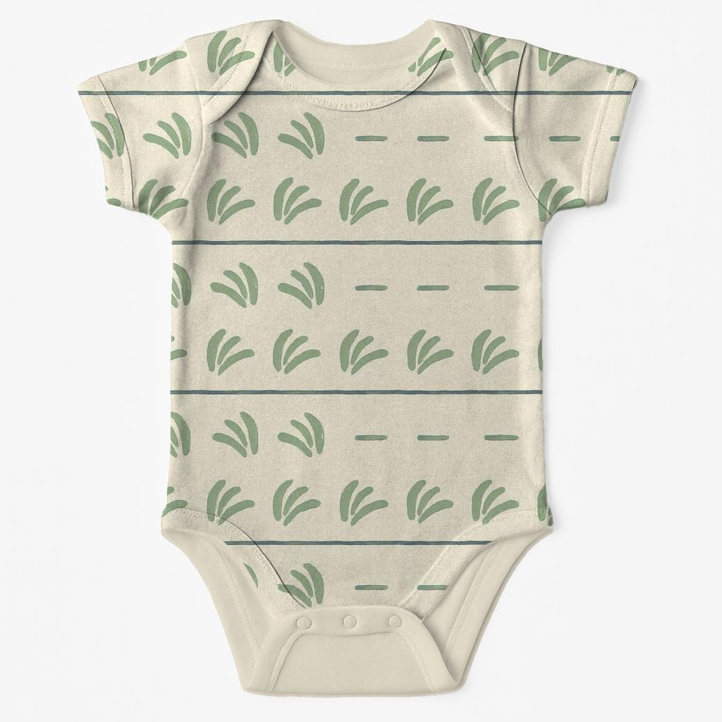Frond Banding With Quiet Gaps unique printed baby bodysuits