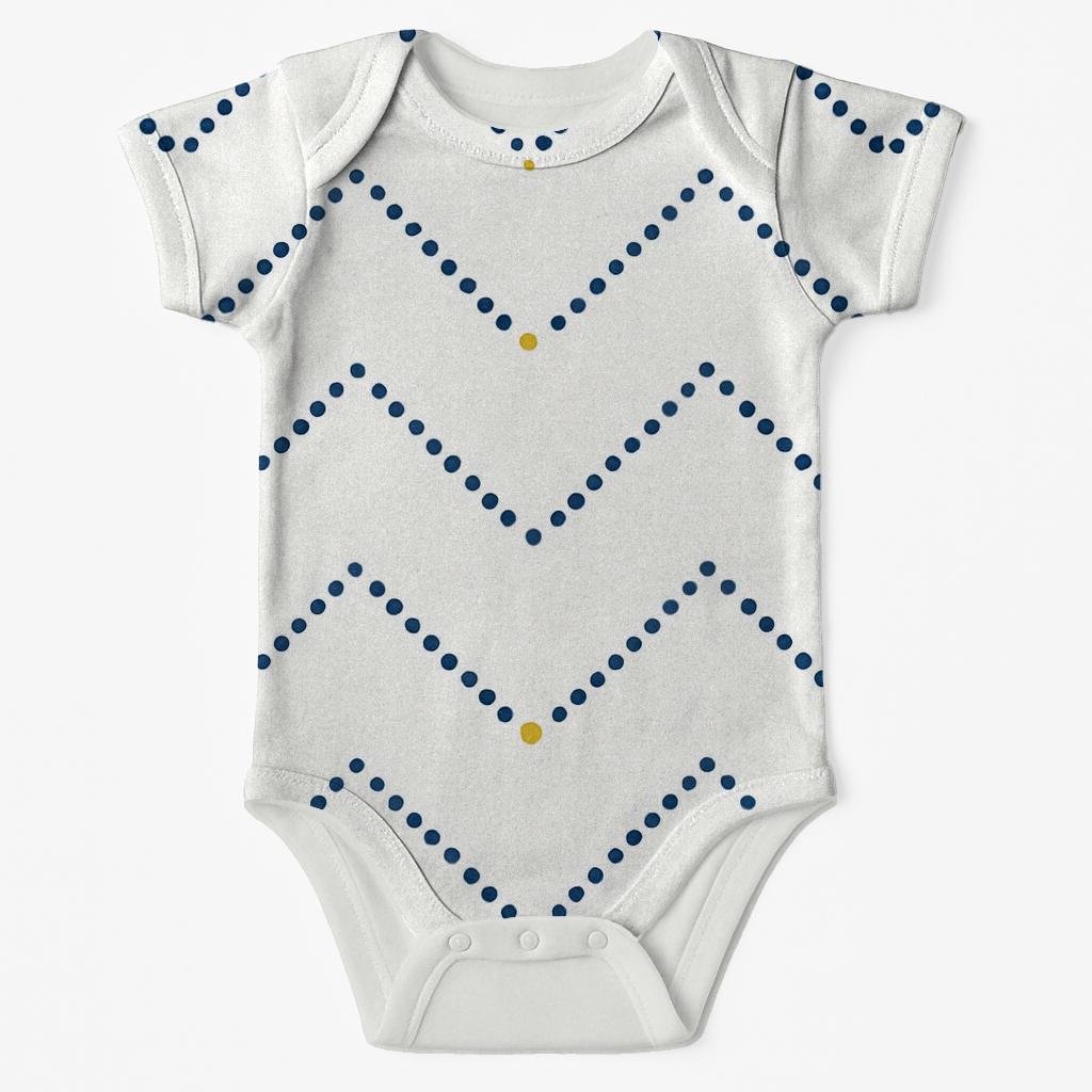 Featherlight Chevron Dots comfortable snap baby bodysuits