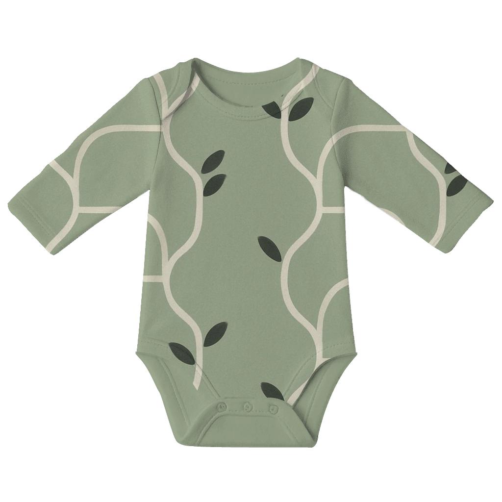 Offset Vine Lattice Calm baby bodysuits for newborns
