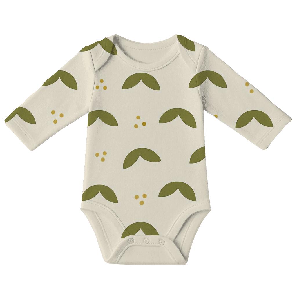 Seed Dot Drift With Leaf Caps comfortable snap baby bodysuits