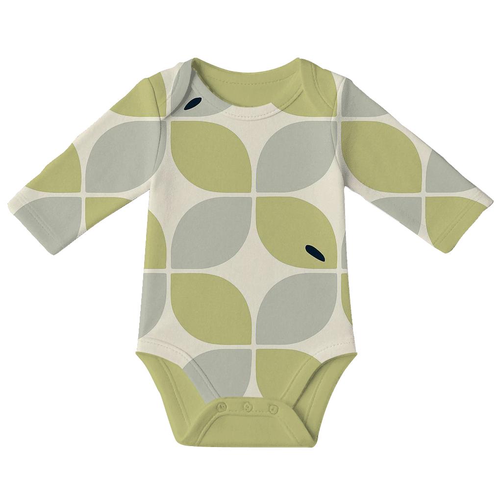 Leaf Tessellation Soft Polygons baby bodysuits for newborns