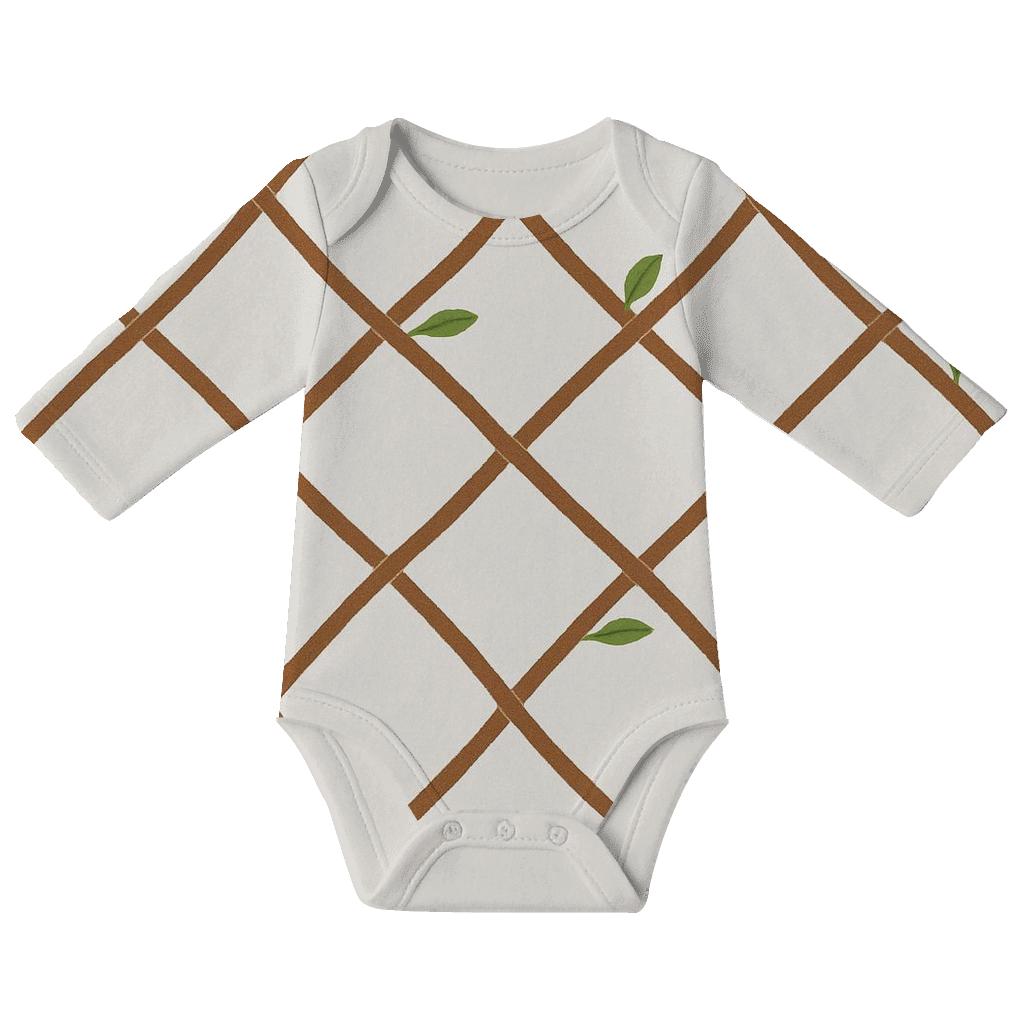 Branch Weave Minimal Interlace personalized infant bodysuits