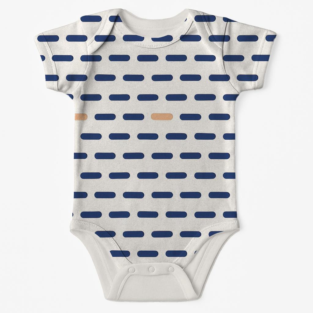 Banded Dash Ladder unique printed baby bodysuits