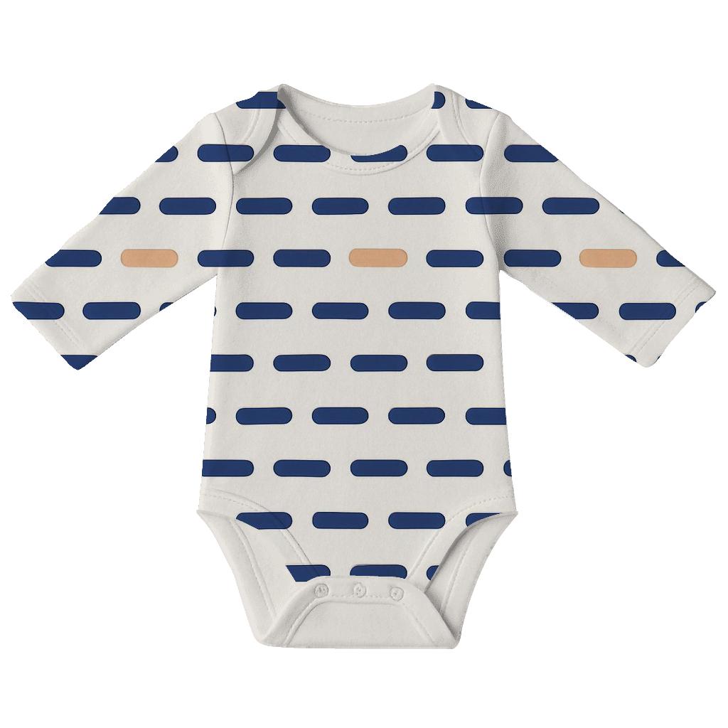 Banded Dash Ladder soft cotton baby bodysuits