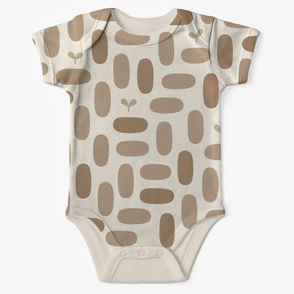 Rounded Pod Cell Mosaic personalized infant bodysuits