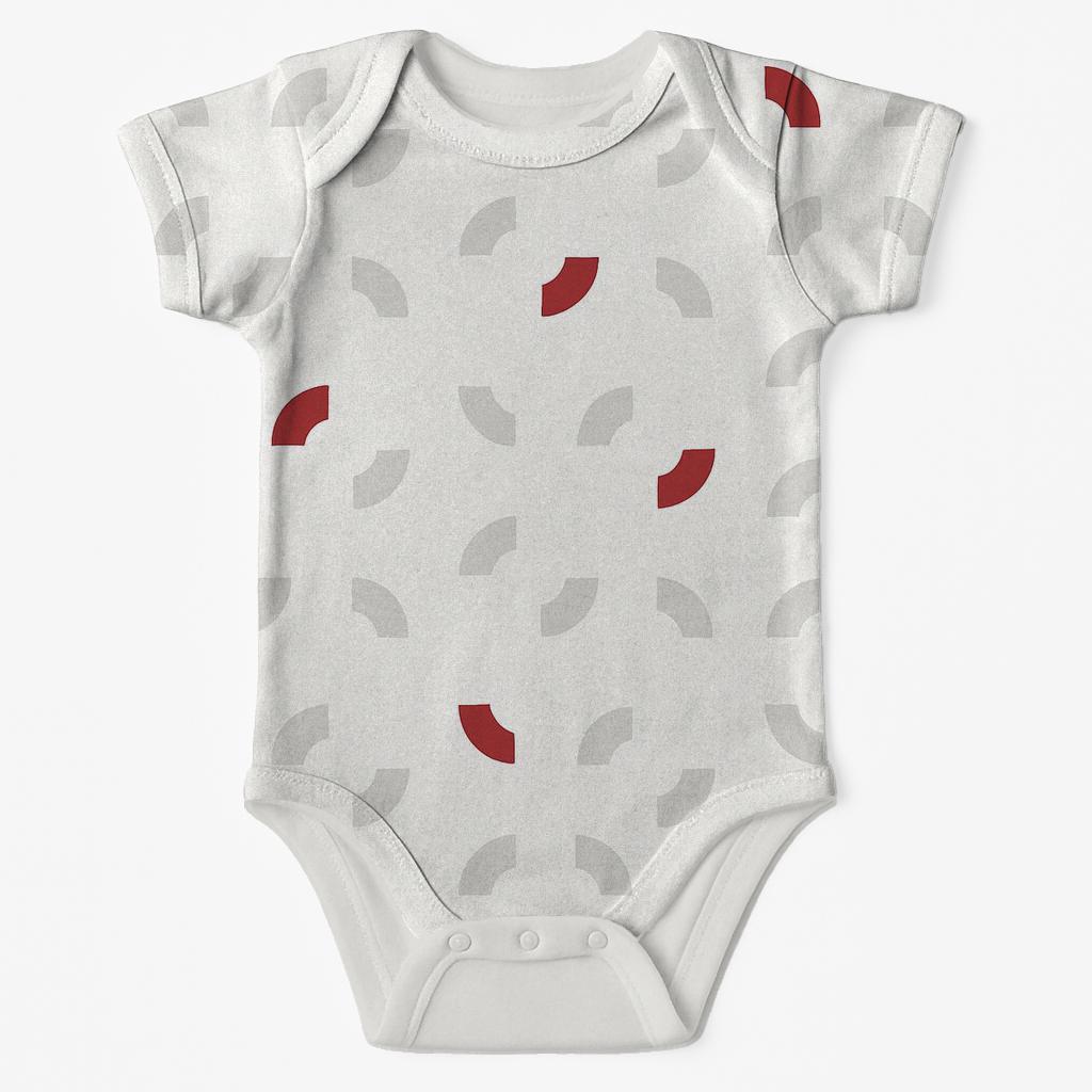 Mini Arc Mosaic organic baby bodysuits